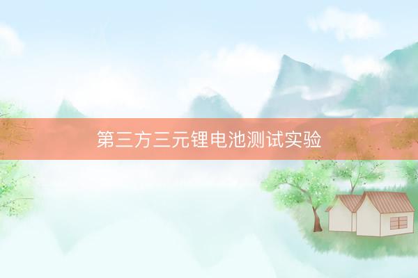 第三方三元锂电池测试实验