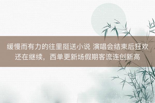 缓慢而有力的往里挺送小说 演唱会结束后狂欢还在继续，西单更新场假期客流连创新高