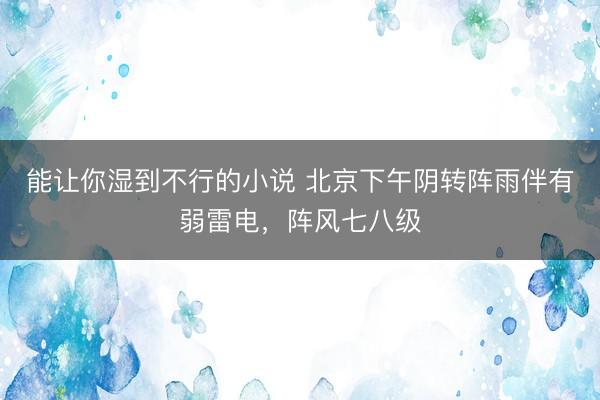 能让你湿到不行的小说 北京下午阴转阵雨伴有弱雷电，阵风七八级