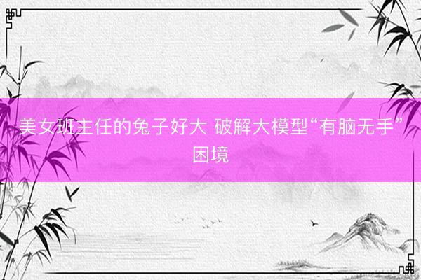 美女班主任的兔子好大 破解大模型“有脑无手”困境