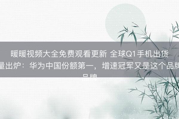 暖暖视频大全免费观看更新 全球Q1手机出货量出炉:华为中国份额第一,增速冠军又是这个品牌