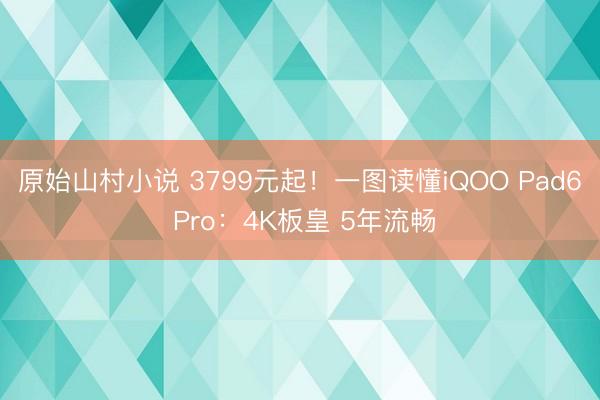 原始山村小说 3799元起！一图读懂iQOO Pad6 Pro：4K板皇 5年流畅