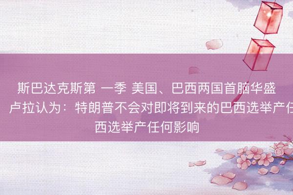 斯巴达克斯第 一季 美国、巴西两国首脑华盛顿会晤，卢拉认为：特朗普不会对即将到来的巴西选举产任何影响
