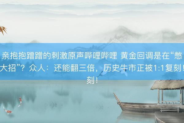 亲抱抱蹭蹭的刺激原声哔哩哔哩 黄金回调是在“憋大招”？众人：还能翻三倍，历史牛市正被1:1复刻！