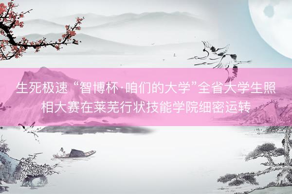 生死极速 “智博杯·咱们的大学”全省大学生照相大赛在莱芜行状技能学院细密运转